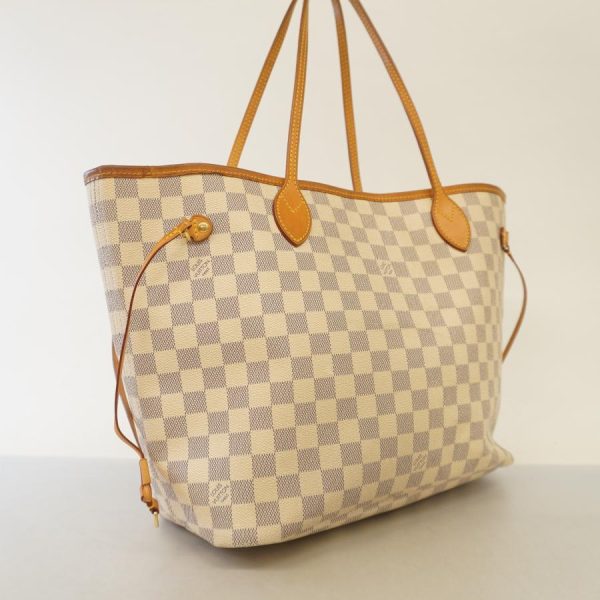 2 Louis Vuitton Neverfull Damier Azur MM Shoulder Bag