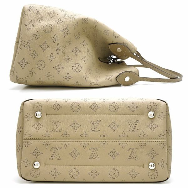 2 Louis Vuitton Mahina Hina MM Handbag Galet Beige