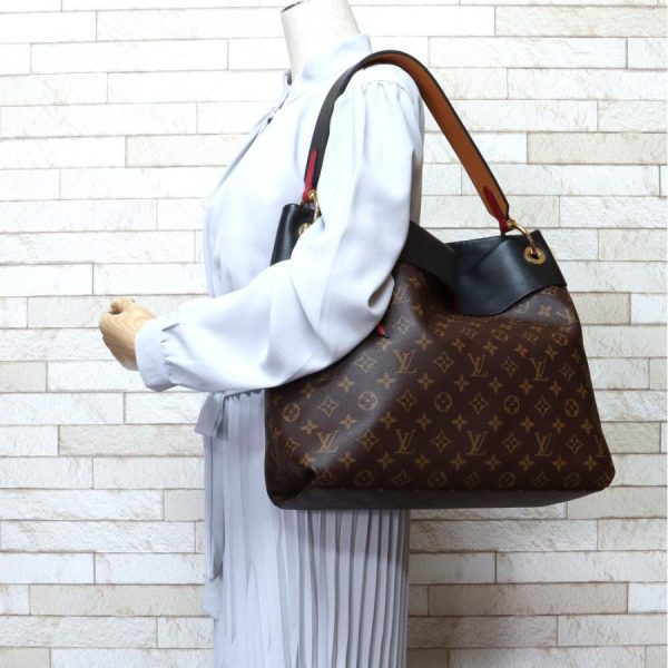 2 Louis Vuitton Tuileries Hobo Monogram Noir Brown Black