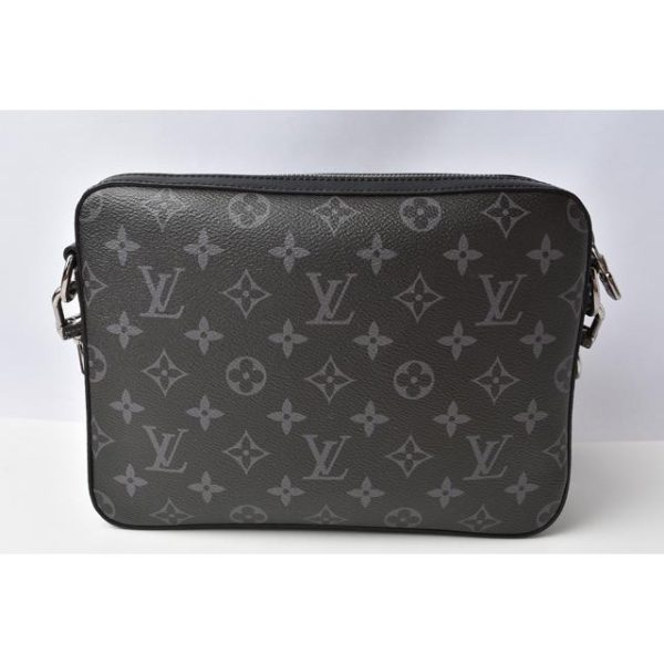 2 Louis Vuitton Trio Messenger Monogram Black Gray Eclipse Reverse canvas Shoulder Bag