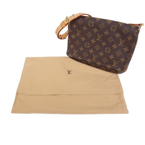 2 Louis Vuitton Musette Tango Metal Fittings Gold Monogram Canvas Brown Shoulder Bag