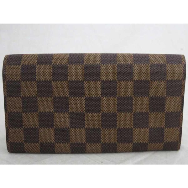 2 Louis Vuitton Portefeuille Sarah Hardware Gold Damier Canvas Brown Wallet Handbag