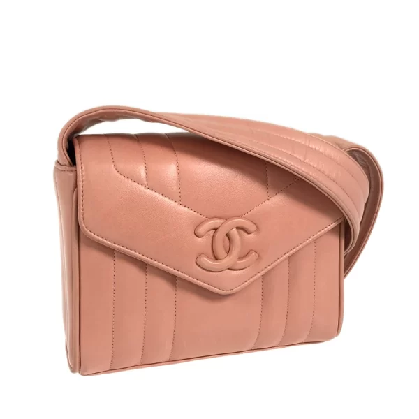 2 Chanel Leather Pink Crossbody Bag