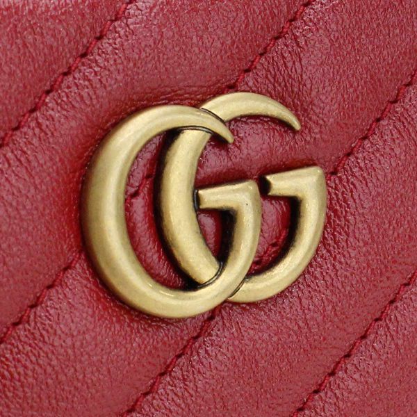 2 Gucci GG Marmont Diagonal Shoulder Bag Red