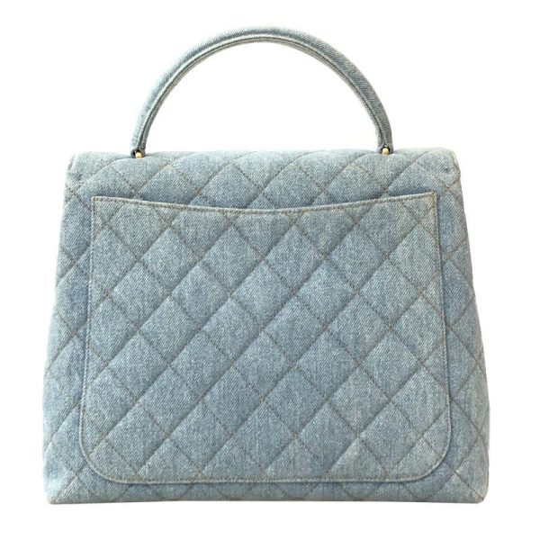 2 Chanel Matelasse Turn Lock Denim Blue Handbag