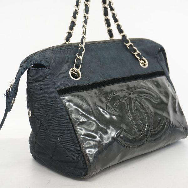 2 Chanel Chain Shoulder bag Velor black