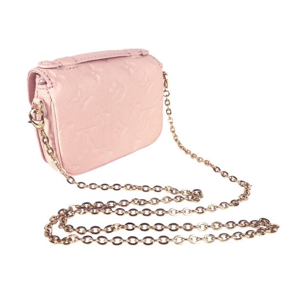 2 Louis Vuitton Pochette Metis Chain Monogram Shoulder Bag Pink