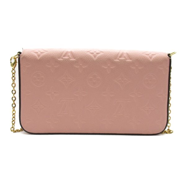 2 Louis Vuitton Pochette Felicie Monogram Implant Leather Pink GM Shoulder Bag