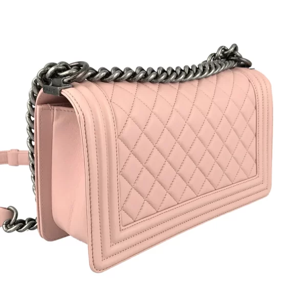 2 Chanel Chain Shoulder Bag Lambskin Pink