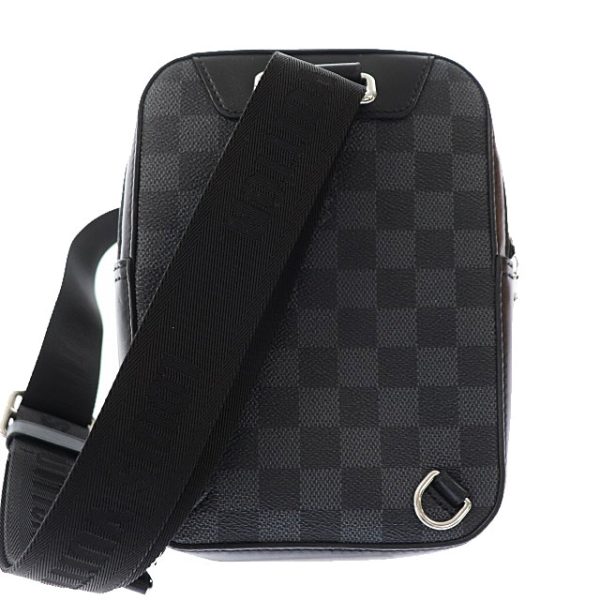 2 Louis Vuitton Graphite Sling Bag Damier Black Gray Bum Bag