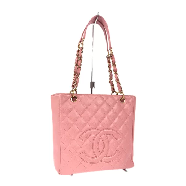 2 Chanel Chain Shoulder Bag Caviar Skin Pink