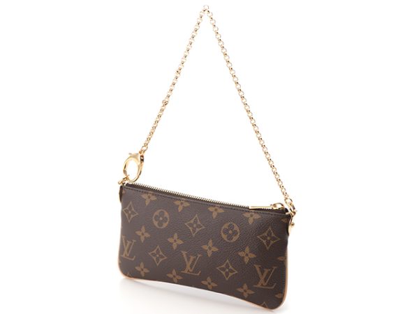 2 Louis Vuitton Pochette Mira MM Chain Shoulder Bag Black