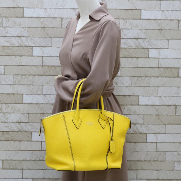 2 Louis Vuitton Lockit Parnasea Leather Yellow MM Shoulder Bag