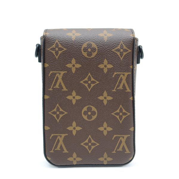 2 Louis Vuitton Macassar Vertical Wearable Monogram Canvas Leather Brown Black Wallet Shoulder Bag