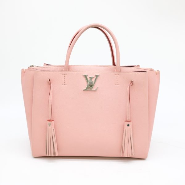 2 Louis Vuitton Lock Me Rose Poodle Calf Leather Pink Shoulder Bag