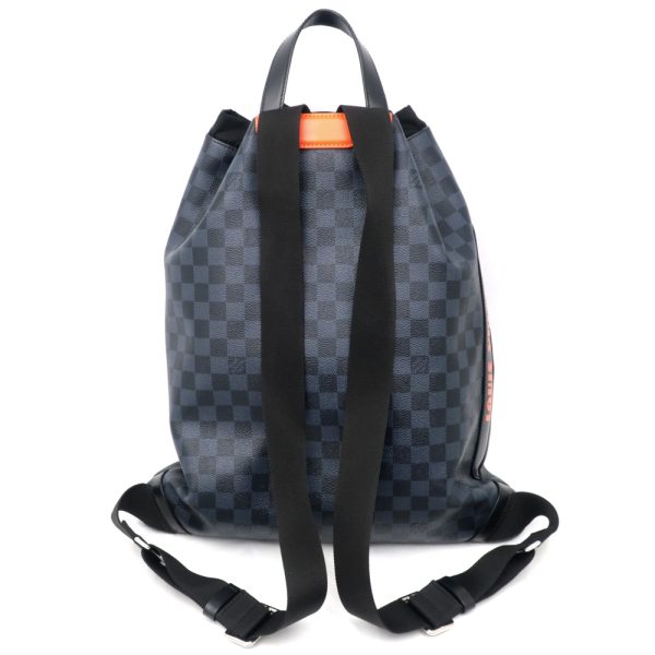 2 Louis Vuitton Gym Backpack Rucksack Damier Cobalt Blue Black