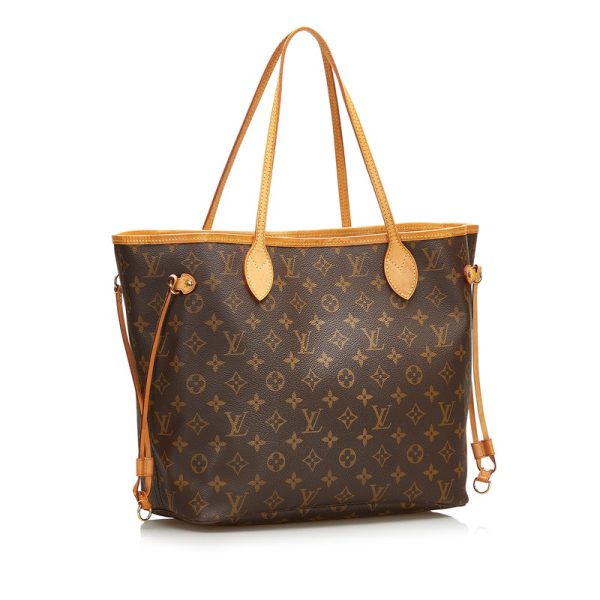 2 Louis Vuitton Tote Bag Neverfull Monogram Pvc Leather Brown MM Shoulder Bag