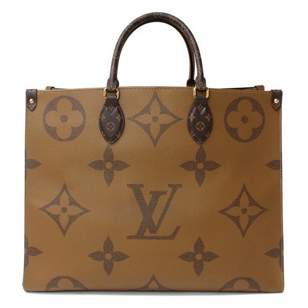 2 Louis Vuitton Tote Bag On The Go Giant Monogram Reverse Brown GM 2way Shoulder Bag