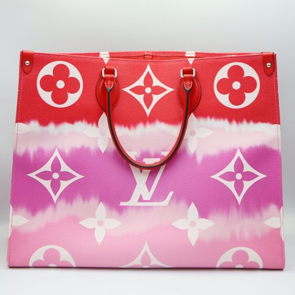 2 Louis Vuitton On The Go Monogram Giant Pink Red GM Shoulder Bag