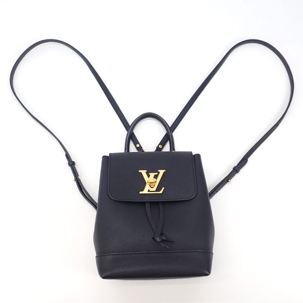 2 Louis Vuitton Lockme Backpack Mini Calfskin Black