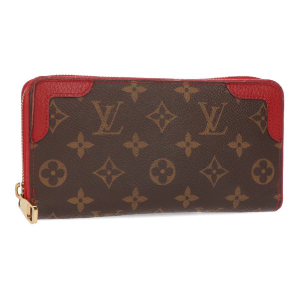 2 Louis Vuitton Zippy Wallet Retiro Monogram Brown Red Wallet Handbag