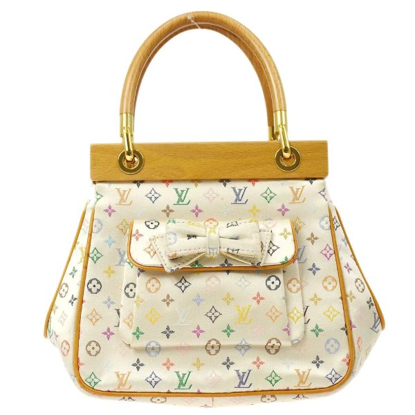 2 Louis Vuitton Abelia Hand Bag Monogram Multicolor White