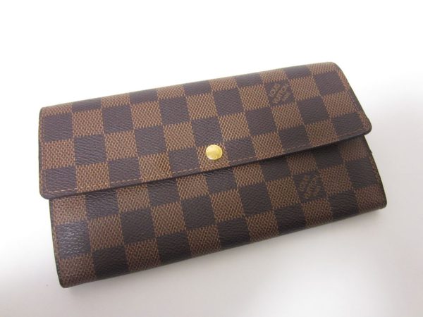 2 Louis Vuitton Portefeuille Damier Coin Purse Long Wallet Handbag