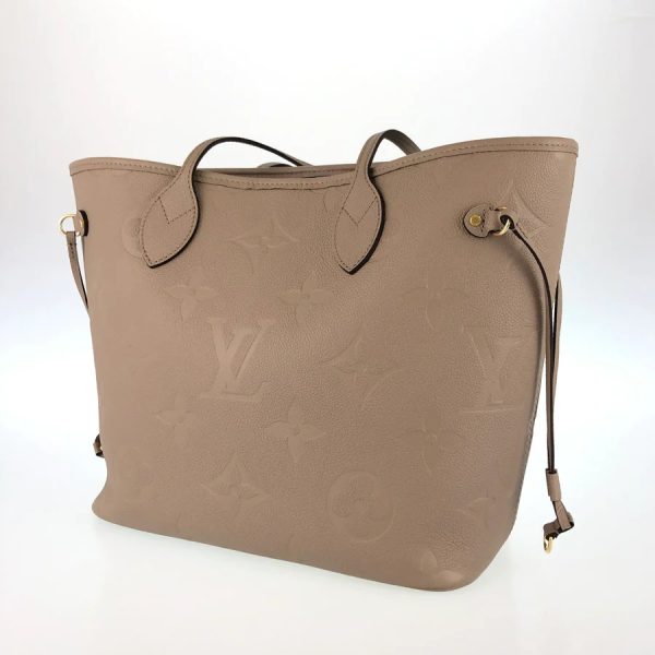 3 Louis Vuitton Neverfull MM Leather Tote Empreinte leather crème