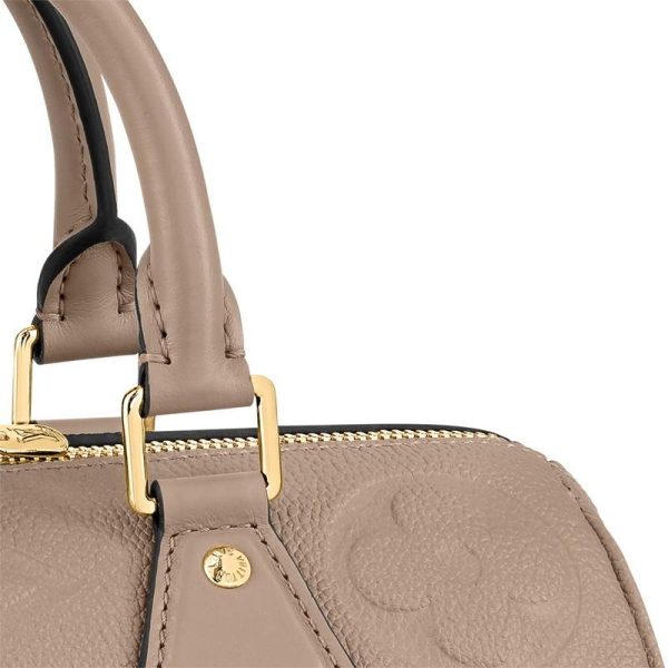 3 Louis Vuitton Speedy Bandouliere 25 Empreinte Leather Shoulder Bag neutral