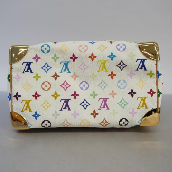 3 Louis Vuitton Monogram Speedy 30 Multicolor canvas Handbag white