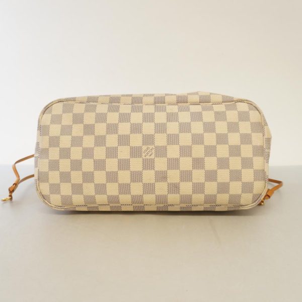 3 Louis Vuitton Neverfull Damier Azur MM Shoulder Bag