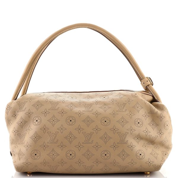 3 Louis Vuitton Galatea Handbag Mahina Leather MM Neutral