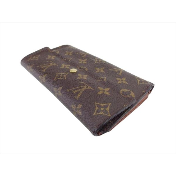 3 Louis Vuitton Porte Tresor Monogram Brown Long Wallet Handbag