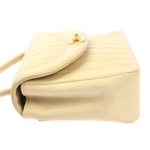 3 Chanel Mademoiselle Coco Mark Leather Beige Shoulder Bag