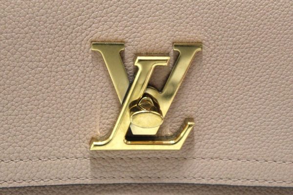 3 Louis Vuitton Rose sables Pink Grained Calf Leather Lockme chain