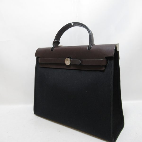 3 Hermes Shoulder Bag Black Leather