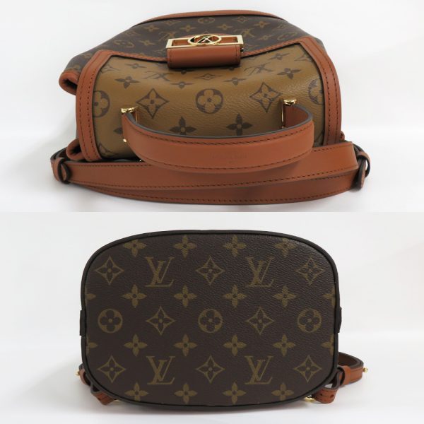 3 Louis Vuitton Dauphine Backpack Monogram Reverse Daypack Leather Brown