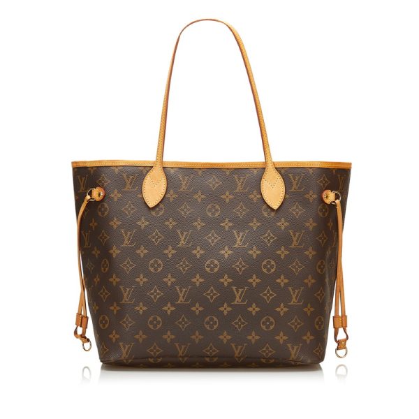 3 Louis Vuitton Tote Bag Neverfull Monogram Pvc Leather Brown MM Shoulder Bag