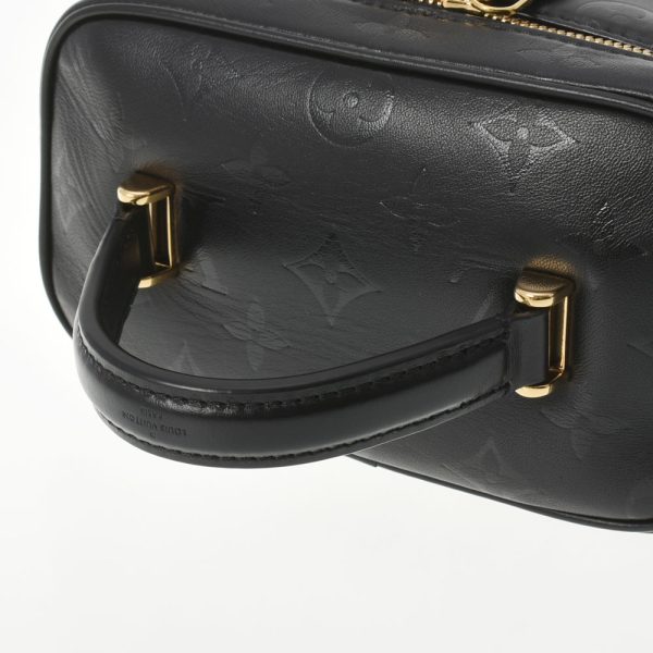 3 Louis Vuitton Vanity Bag Monogram Leather Black PM Shoulder Bag