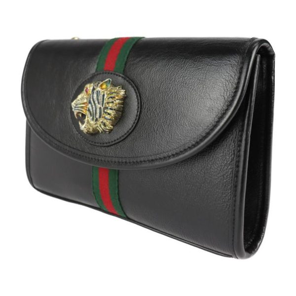 3rboutipue 2107113008096 1 d 20221026171136 Gucci Rajah Shoulder Bag Leather Black 2WAY Small Handbag Miniva