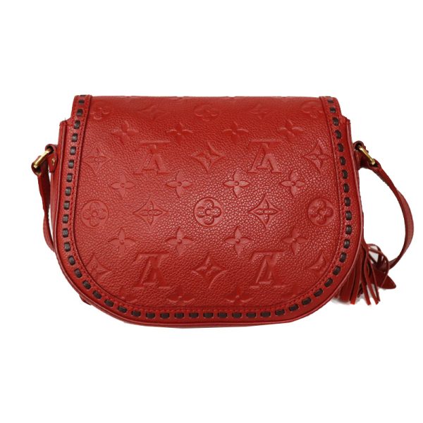 4 Louis Vuitton Juno Monogram Emplant Leather Crossbody Bag Red