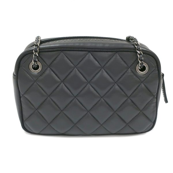 4 Chanel Chain Shoulder Pouch Pochette Ballerina Matelasse Lambskin Black Silver Hardware Shoulder Bag