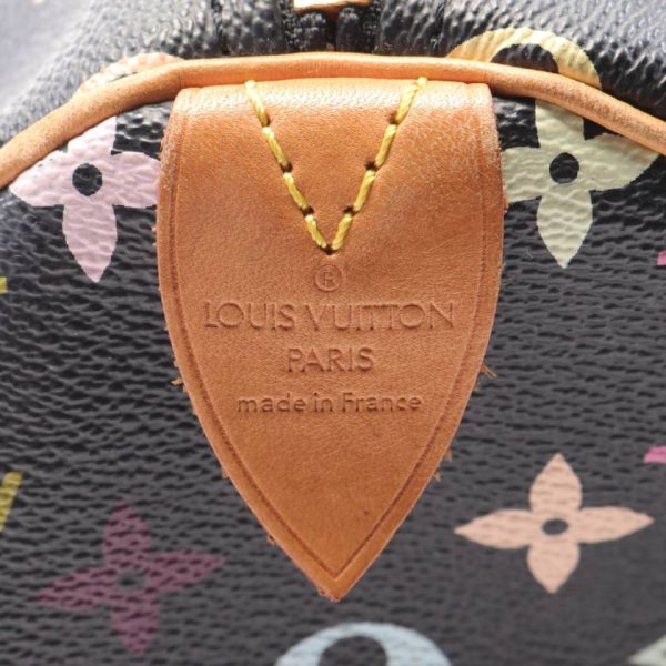 4 Louis Vuitton Speedy 30 Monogram Multicolour Noir Handbag PVC Leather Black