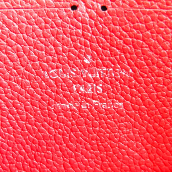 4 Louis Vuitton Monogram Emplant Zippy Wallet Red