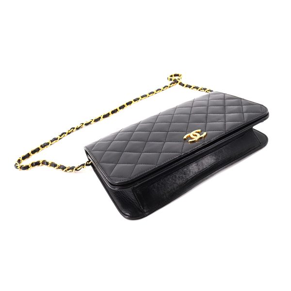 4 Chanel PushLock Gold Chain Shoulder Bag Black