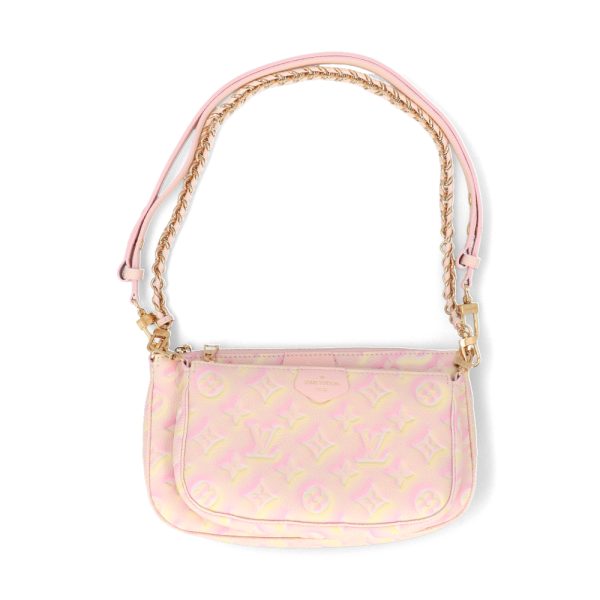 4 Louis Vuitton Pochette Accessoires Hardware Gold Leather Pink Shoulder Bag