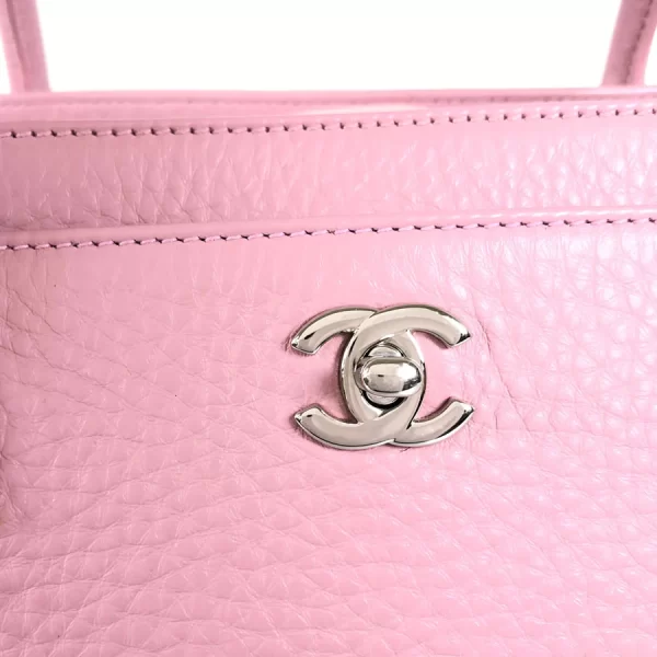 4 Chanel Tote Bag Executive Tote With Pouch Caviar Skin Pink Handbag