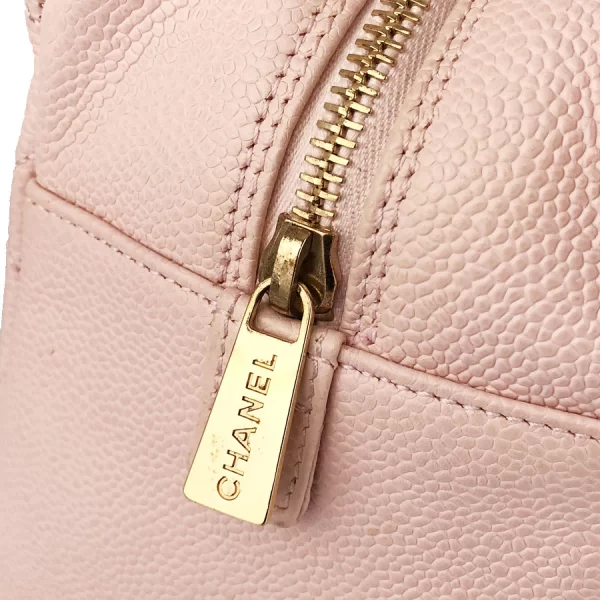 4 Chanel Coco Mark Chain Shoulder bag Caviar Skin Pink