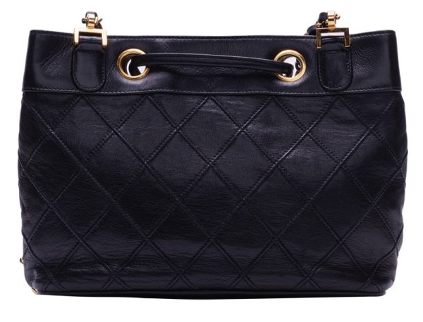 4 Chanel Matelasse Chain Shoulder Lambskin Bicolore Black Mini