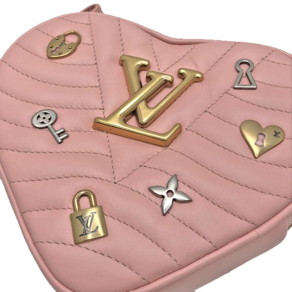 4 Louis Vuitton Wave Love Lock Monogram Calf Leather Pink 2way Shoulder Bag